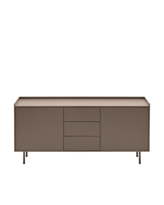 Connubia Cover Sideboard CB6108-2 - Frame P43L Matt Mud Brown, Base P38M Matt Lava, front