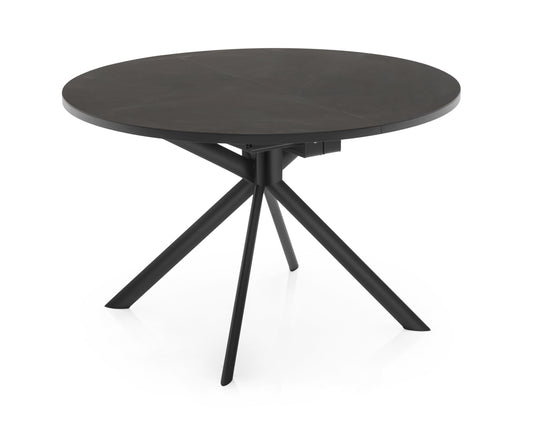 Connubia Giove Table CB4739-D 120 - P15 Matt Black frame, P6C Oxide Black ceramic top (real photo)