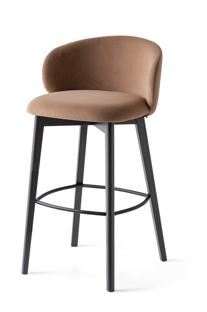 Connubia Tuka Stool CB1998 - P132 Graphite frame / SLK Mat Camel Brown seat