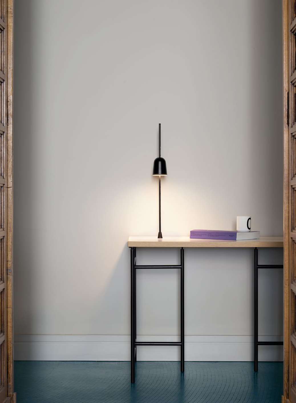 Luceplan Ascent Table Lamp on a console table