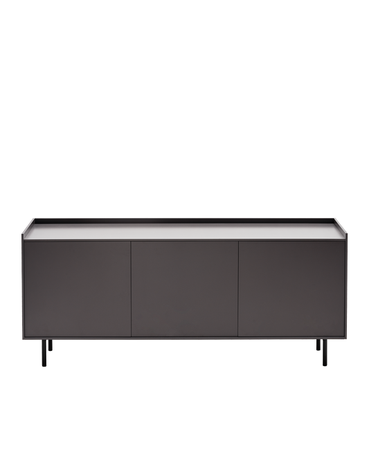 Connubia Cover Sideboard CB6108-3 - Frame P42L Matt Slate Grey, Base P15 Matt Black, front