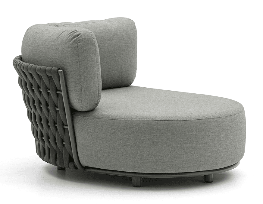 Couture Jardin HUG Right-Hand Curved Chair Anthracite lifestyle