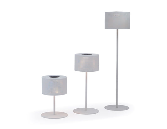 Couture Jardin HILO Height Adjustable Solar Lamp White