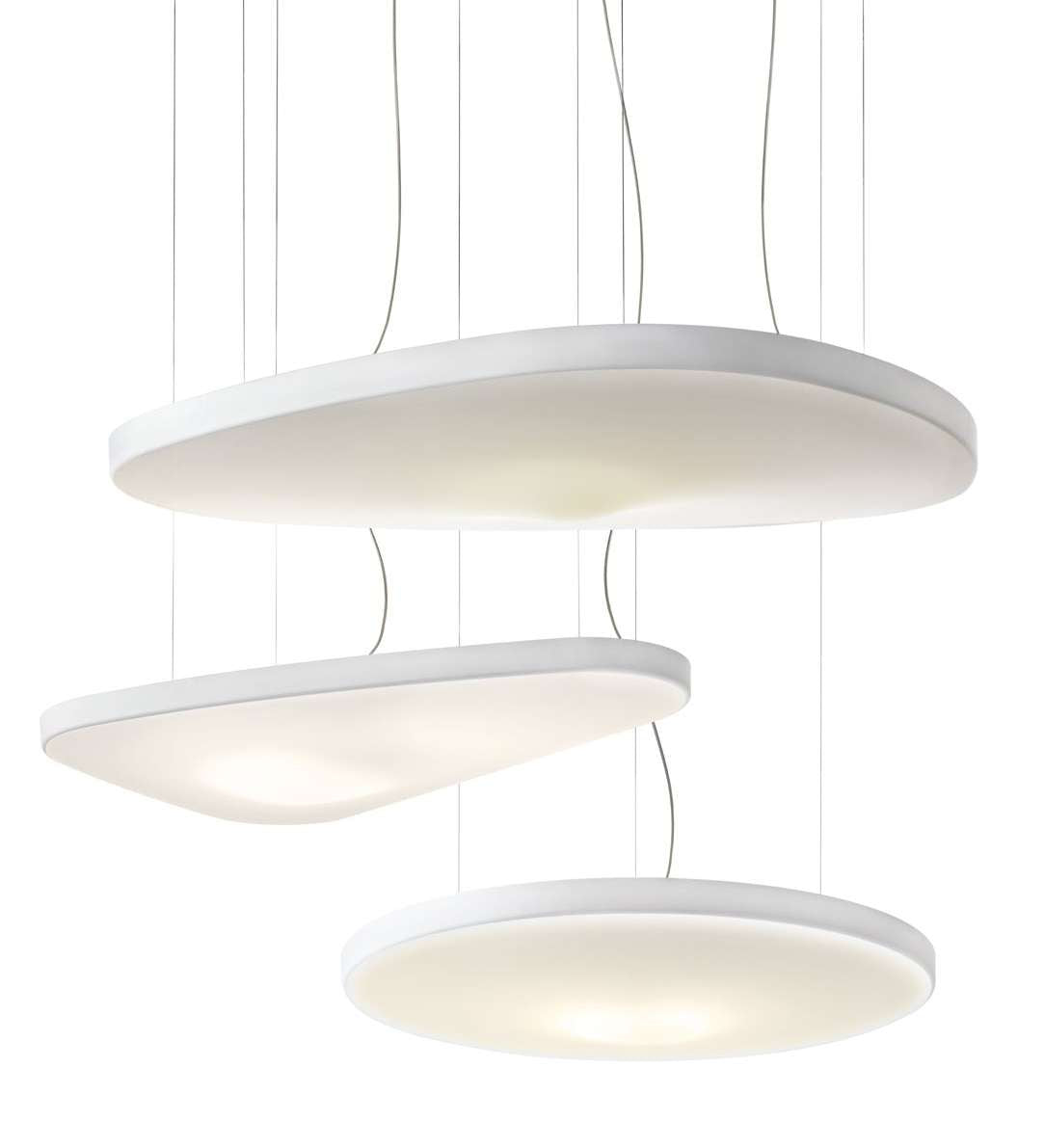 Luceplan Pétale Suspension Lamp three shapes