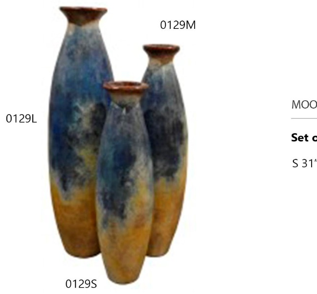 Mood Dekor Set of Three X-Large Cocucho Vases