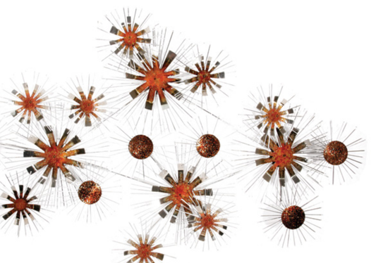 Artisan House Cohesion-Red metal wall sculpture