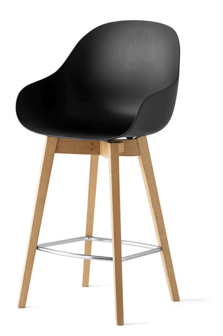 Connubia Academy Stool CB2176 - P19W Natural Oak, P15 Matt Black