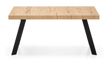 Connubia Bold Table CB4795-R 160 - P15 Matt Black frame, P49W Natural Oak top (size-representative photo)