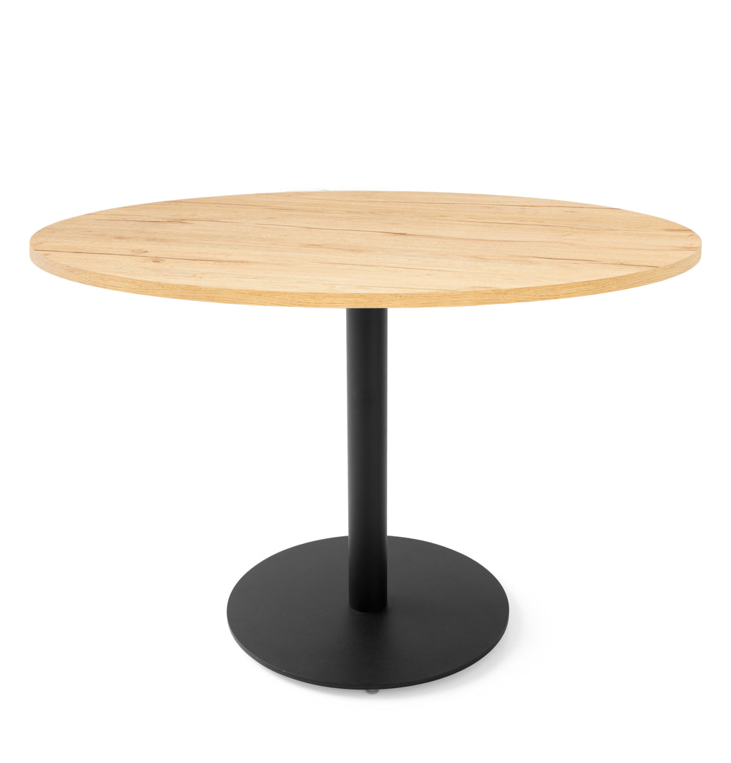 Connubia Cocktail Table CB4759-FD 120 - round wood top with black metal base