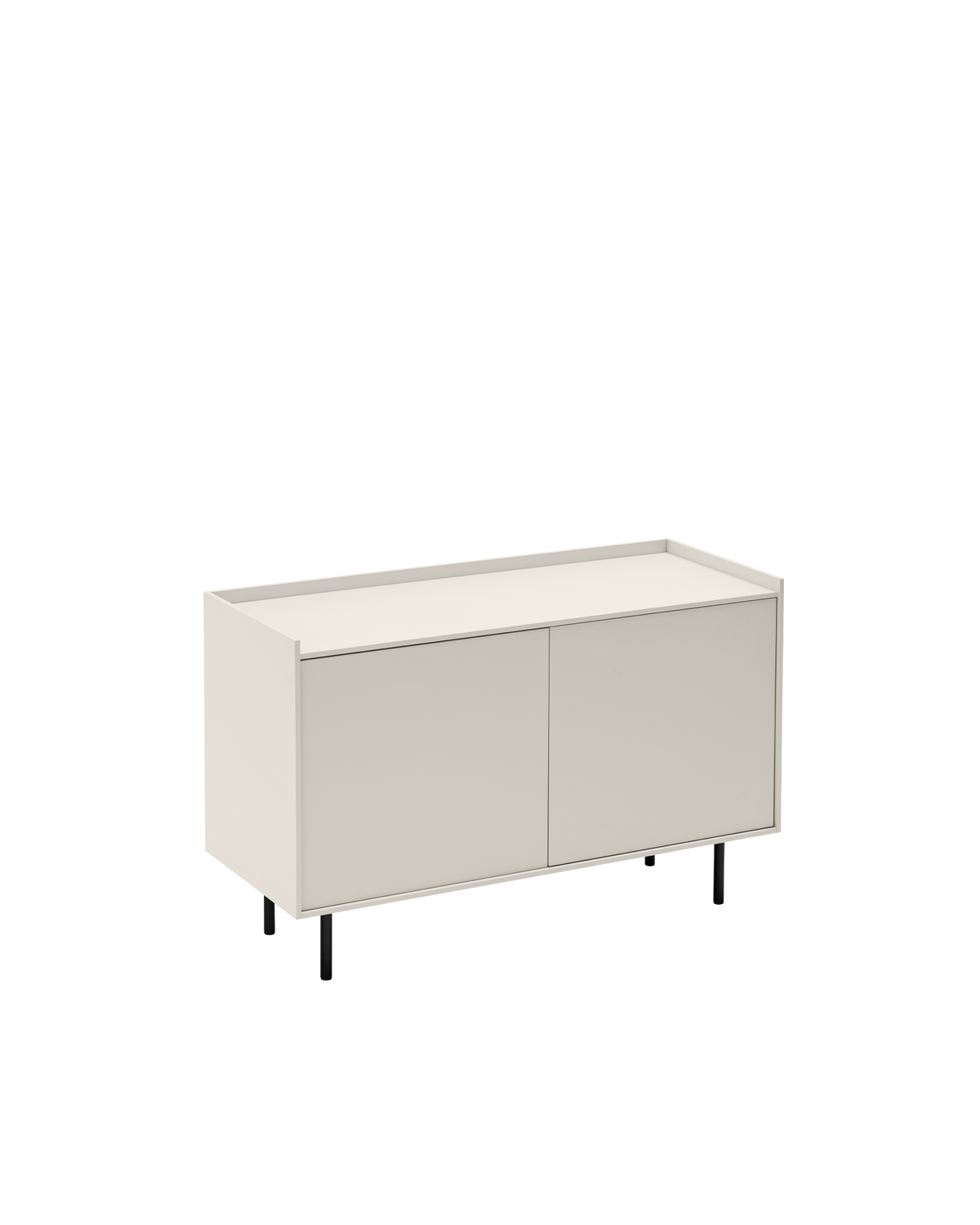 Connubia Cover Sideboard CB6108-1 - Frame P45L Matt Platinum, Base P15 Matt Black