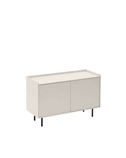 Connubia Cover Sideboard CB6108-1 - Frame P45L Matt Platinum, Base P15 Matt Black
