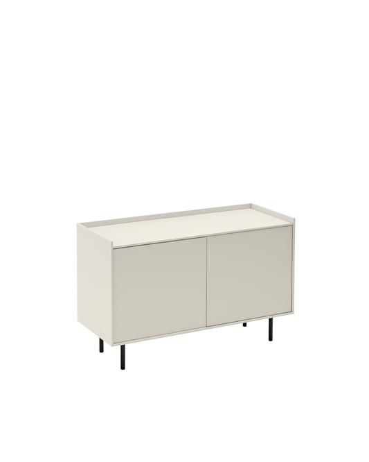 Connubia Cover Sideboard CB6108-1 - Frame P45L Matt Platinum, Base P15 Matt Black