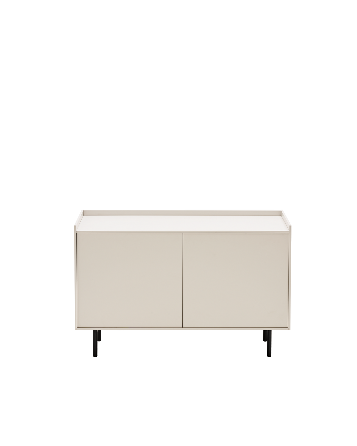 Connubia Cover Sideboard CB6108-1 - Frame P45L Matt Platinum, Base P15 Matt Black, front
