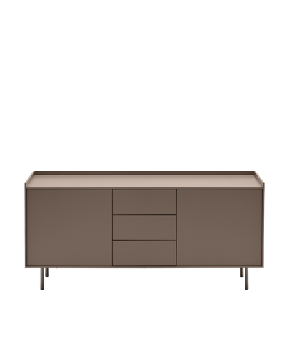 Connubia Cover Sideboard CB6108-2 - Frame P43L Matt Mud Brown, Base P38M Matt Lava, front