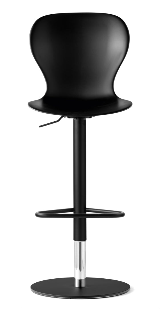 Connubia OPS! Adjustable Stool CB2322 - P15 Matt Black frame and seat, front view