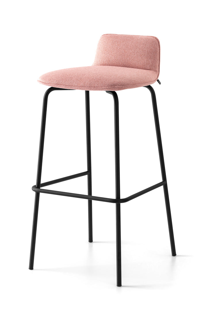 Connubia RILEY SOFT Stool CB2116-A - P15 Matt Black / SLE Cros Pink
