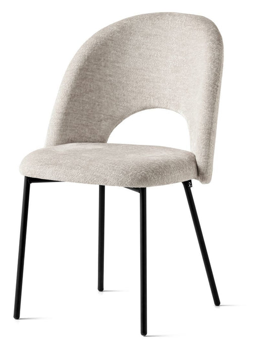 Connubia Tuka Mid Hole Chair CB2306 - Frame P15 Matt Black, Seat SYT Enil Sand