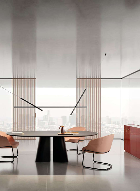 Luceplan Across Suspension Lamp in situ