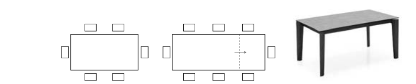 Connubia Band Table CB4857-R 160 - line drawing / schematic
