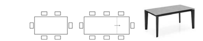 Connubia Band Table CB4857-R 160 - line drawing / schematic