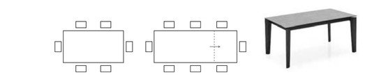 Connubia Band Table CB4857-R 160 - line drawing / schematic