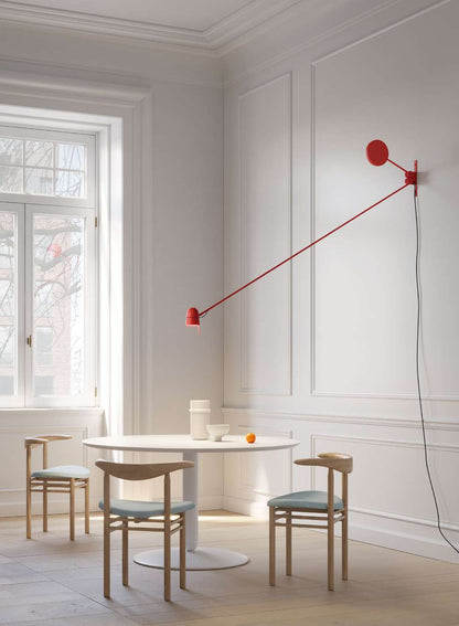 Luceplan Counterbalance Wall Lamp red