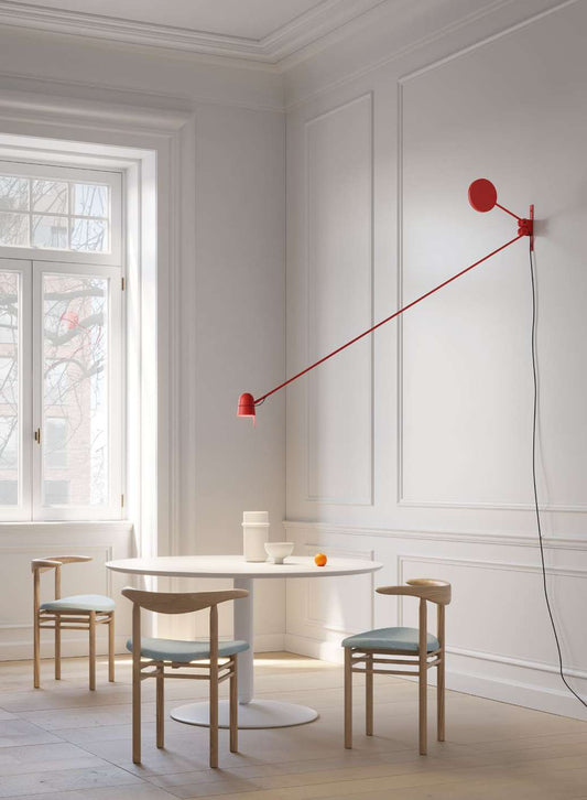 Luceplan Counterbalance Wall Lamp red