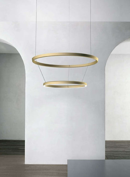 Luceplan Compendium Circle two-ring suspension lamp