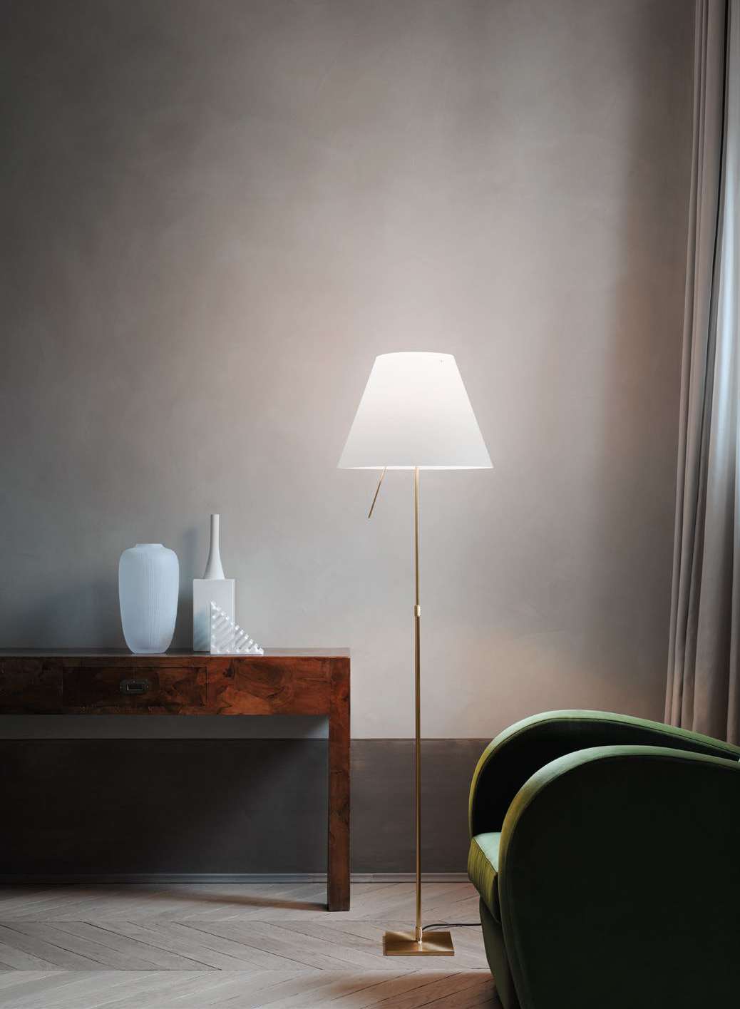 Luceplan Costanza Floor Lamp brass
