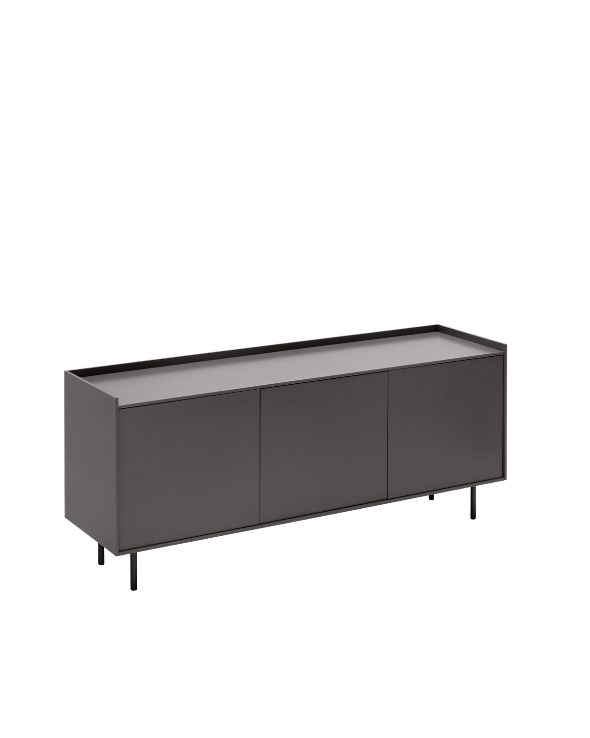 Connubia Cover Sideboard CB6108-3 - Frame P42L Matt Slate Grey, Base P15 Matt Black
