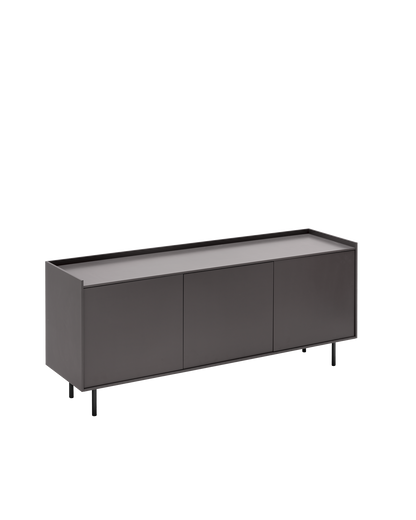Connubia Cover Sideboard CB6108-3 - Frame P42L Matt Slate Grey, Base P15 Matt Black