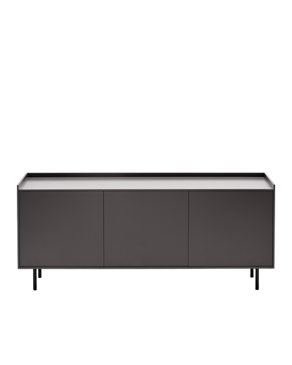 Connubia Cover Sideboard CB6108-3 - Frame P42L Matt Slate Grey, Base P15 Matt Black, front
