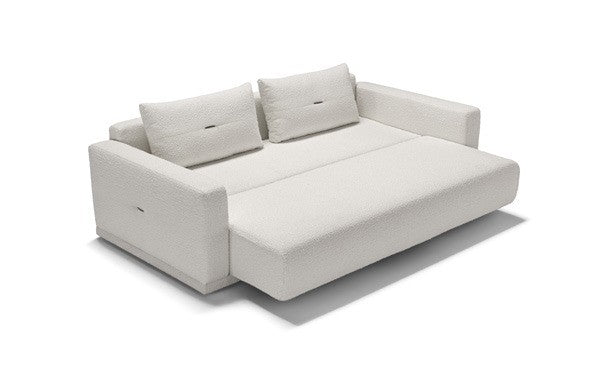 Cynar sofa bed with the seat pulled forward into the chaise longue position