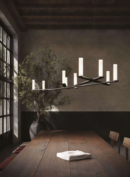 Luceplan Dix Bougies Suspension Lamp over a dining table