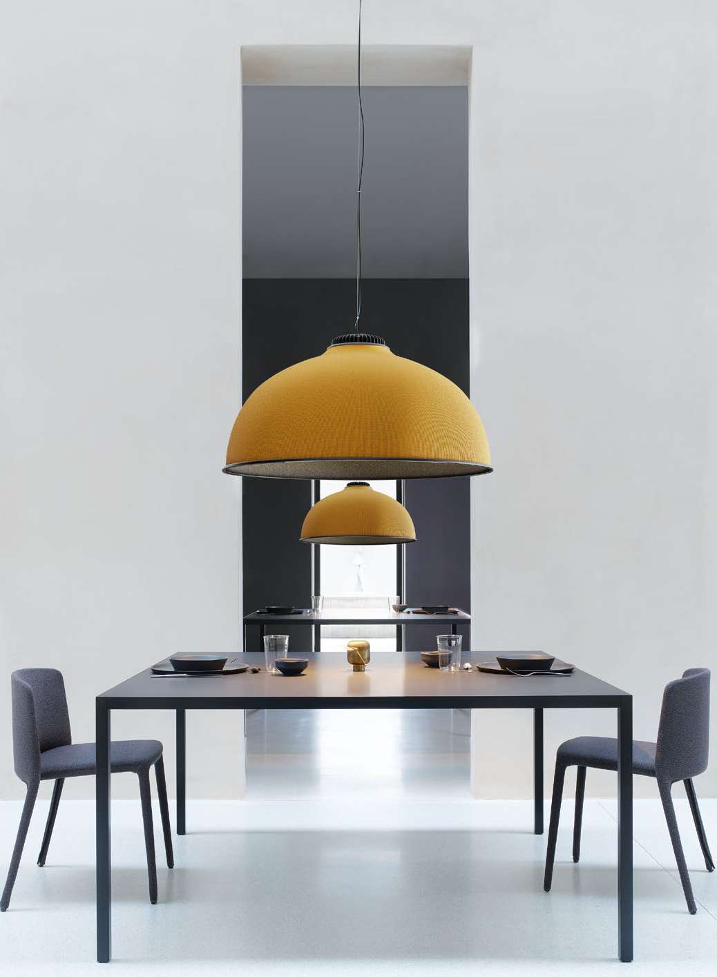 Luceplan Farel Suspension Lamp mustard yellow
