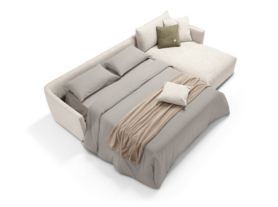 Fraser sofa bed opened into a double bed next to the chaise longue element