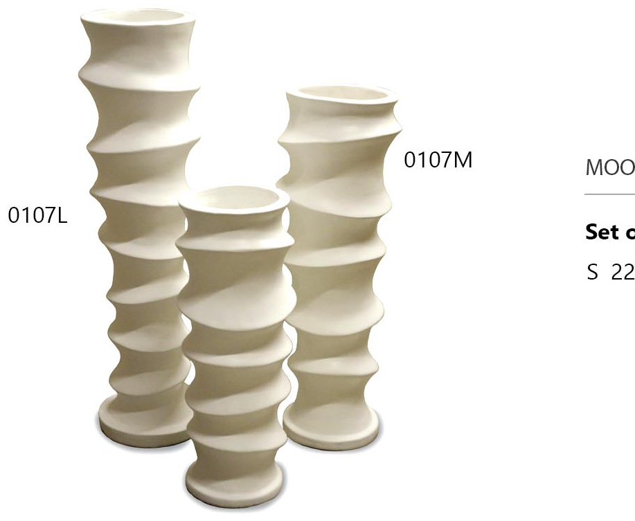 Mood Dekor Set of Three Gusano Vases