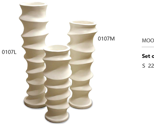 Mood Dekor Set of Three Gusano Vases