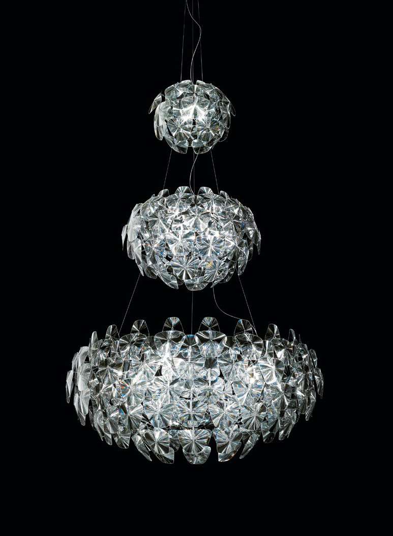 Luceplan Hope Suspension Lamp three-tier composition