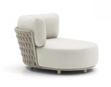 Couture Jardin HUG Right-Hand Curved Chair Greige