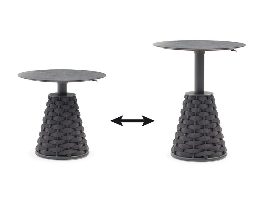 Couture Jardin HUG Round Adjustable Height Table Anthracite