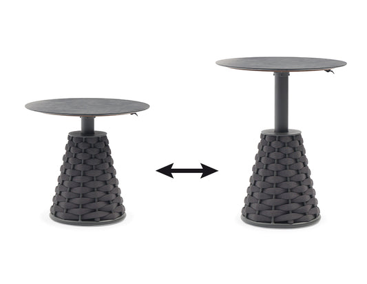 Couture Jardin HUG Round Adjustable Height Table Anthracite