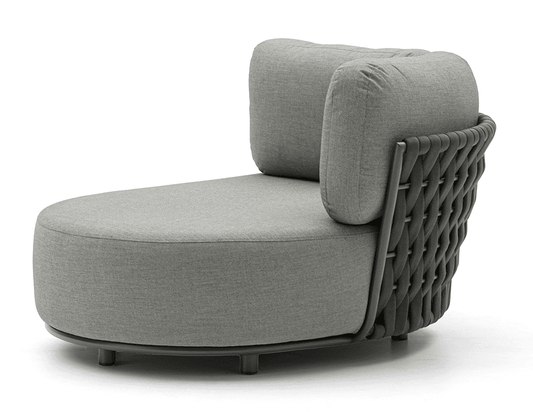 Couture Jardin HUG Left-Hand Curved Chair Anthracite