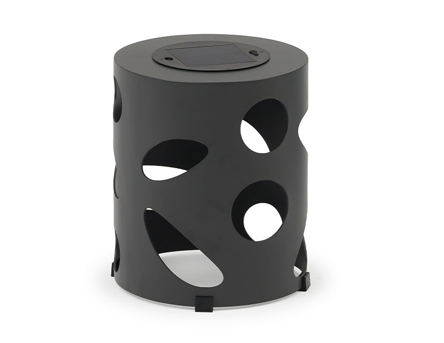 Couture Jardin OVALIA Small Round Solar Lamp Anthracite