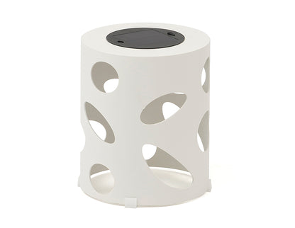 Couture Jardin OVALIA Small Round Solar Lamp White