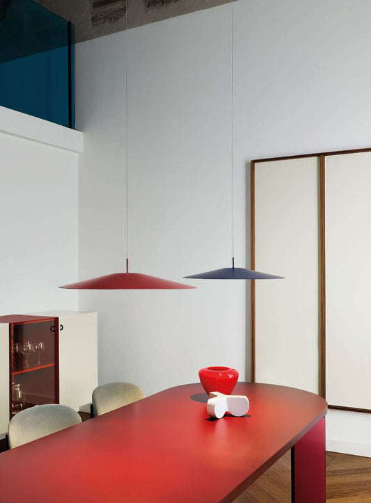 Luceplan Koinè Suspension Lamp red and blue