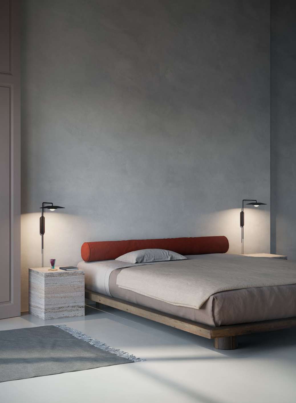 Luceplan Koinè Wall Lamp bedside pair
