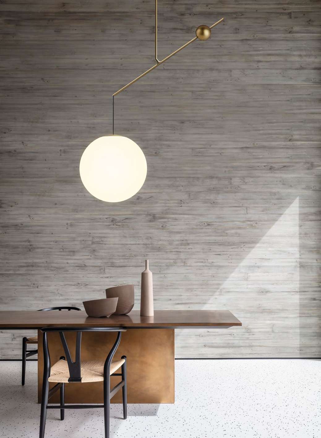 Luceplan Malamata Suspension Lamp brass