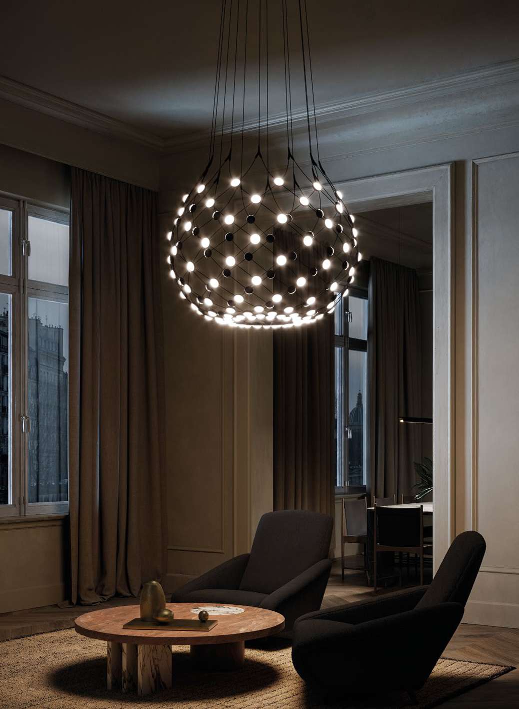 Luceplan Mesh Suspension Lamp large