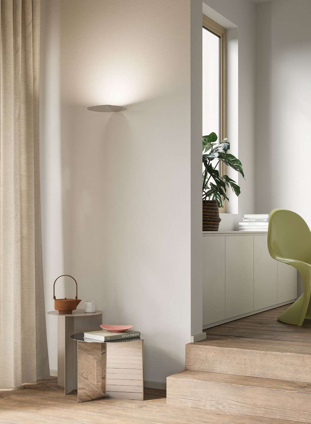 Luceplan Millimetro Wall Lamp in a hallway